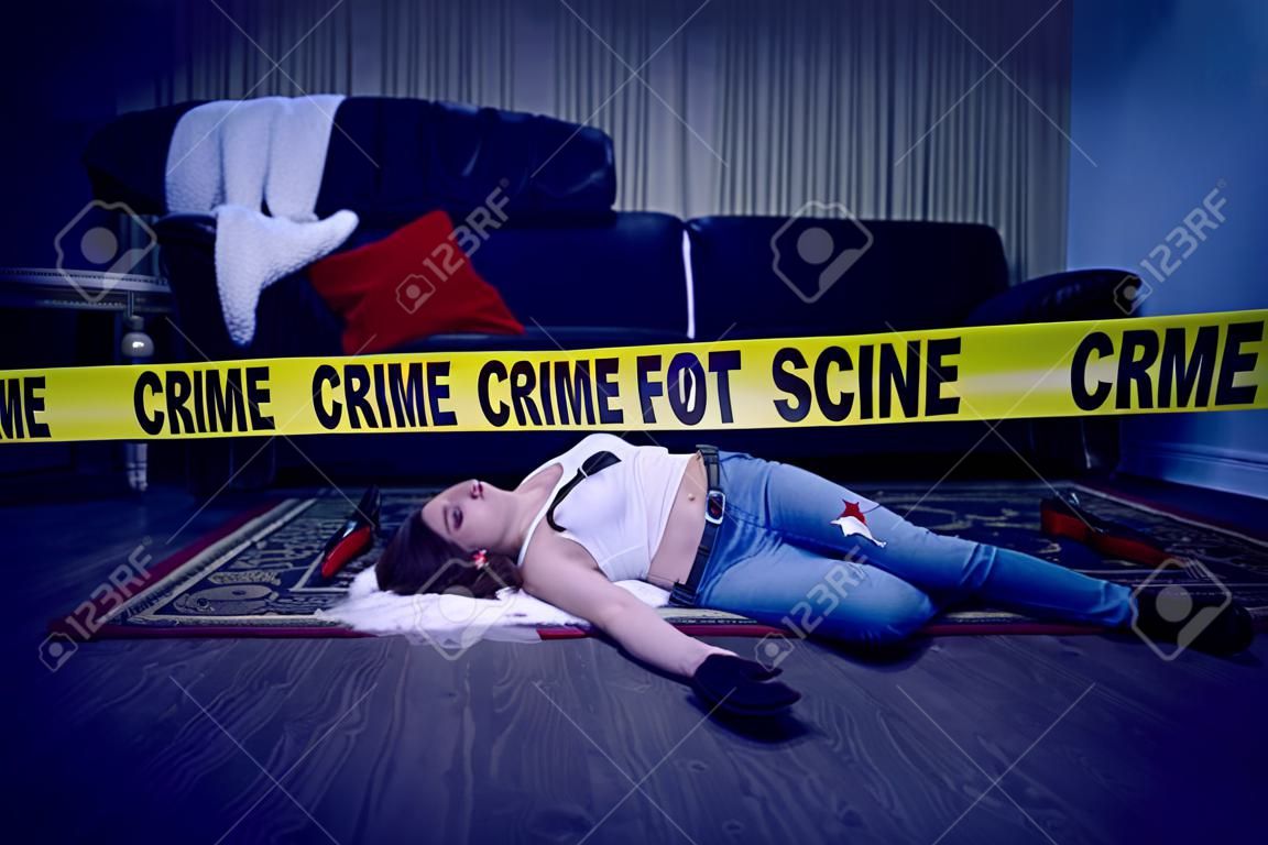crime scene illustration background.
