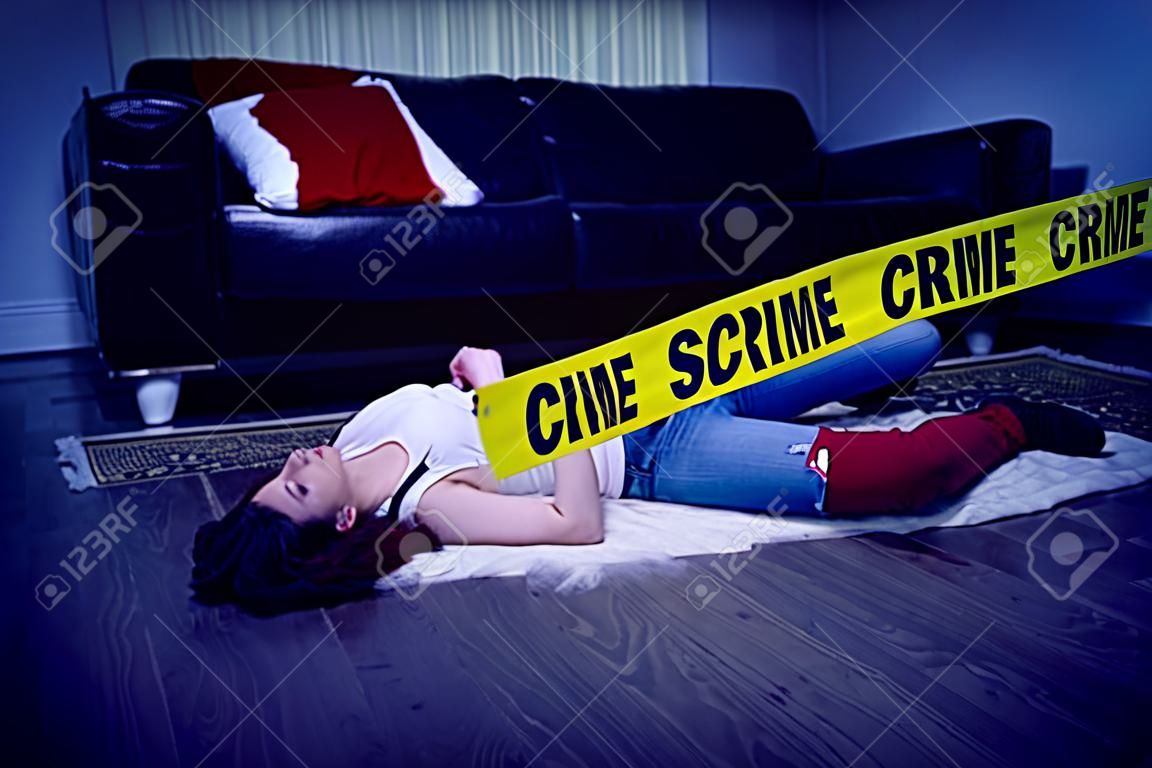 crime scene illustration background.