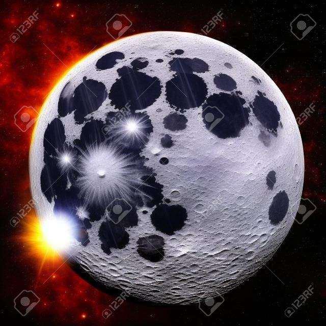 3d rendering of Moon