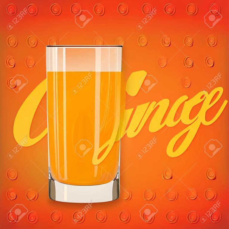 Imagen de vector de vaso de jugo de naranja