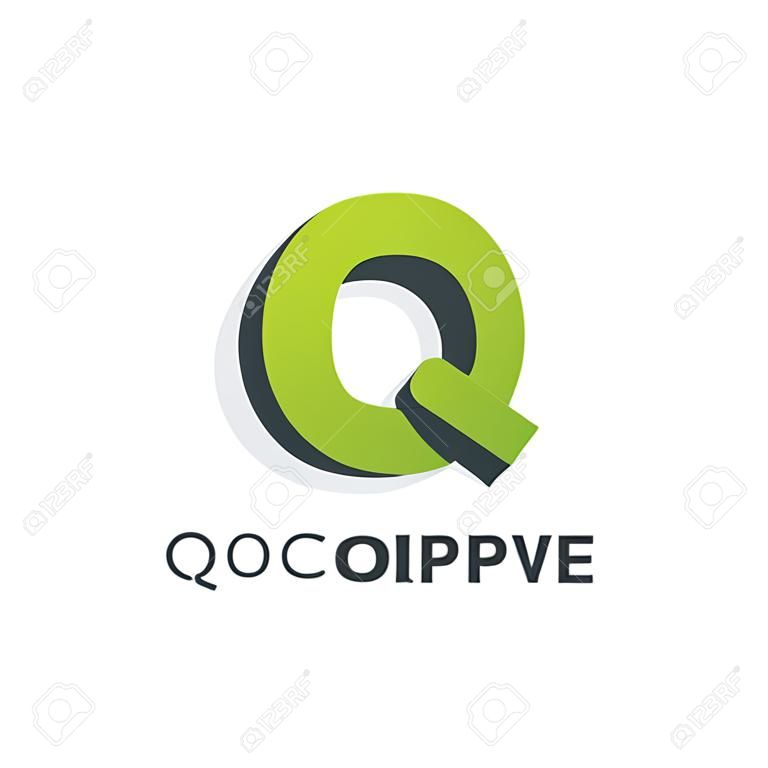 Elementos de modelo de design de ícone de logotipo letra Q