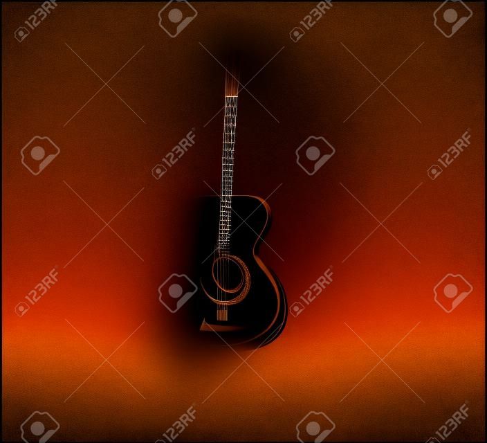 abstrakcja ikona gitara akustyczna