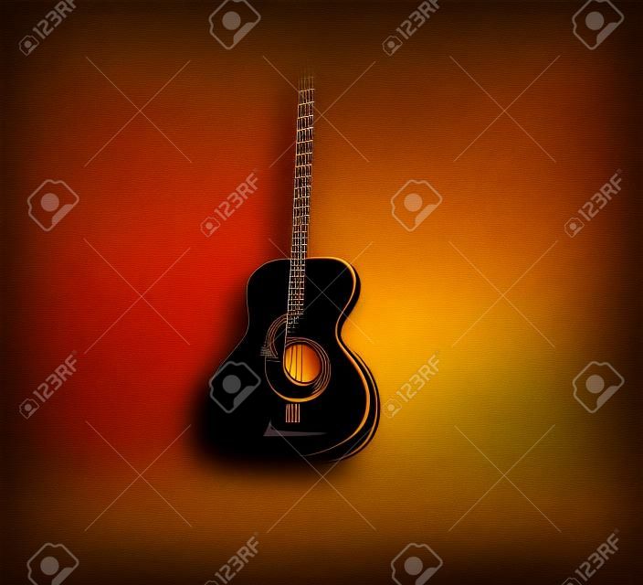 acoustic guitar abstraction icon