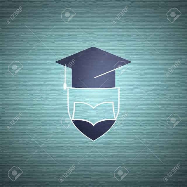 Diseño de ilustración de icono de vector de plantilla de logotipo de educación