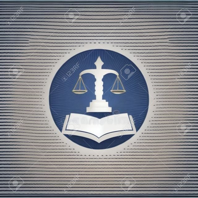 Symbole de droit et de justice. Concept droit et justice. illustration stock