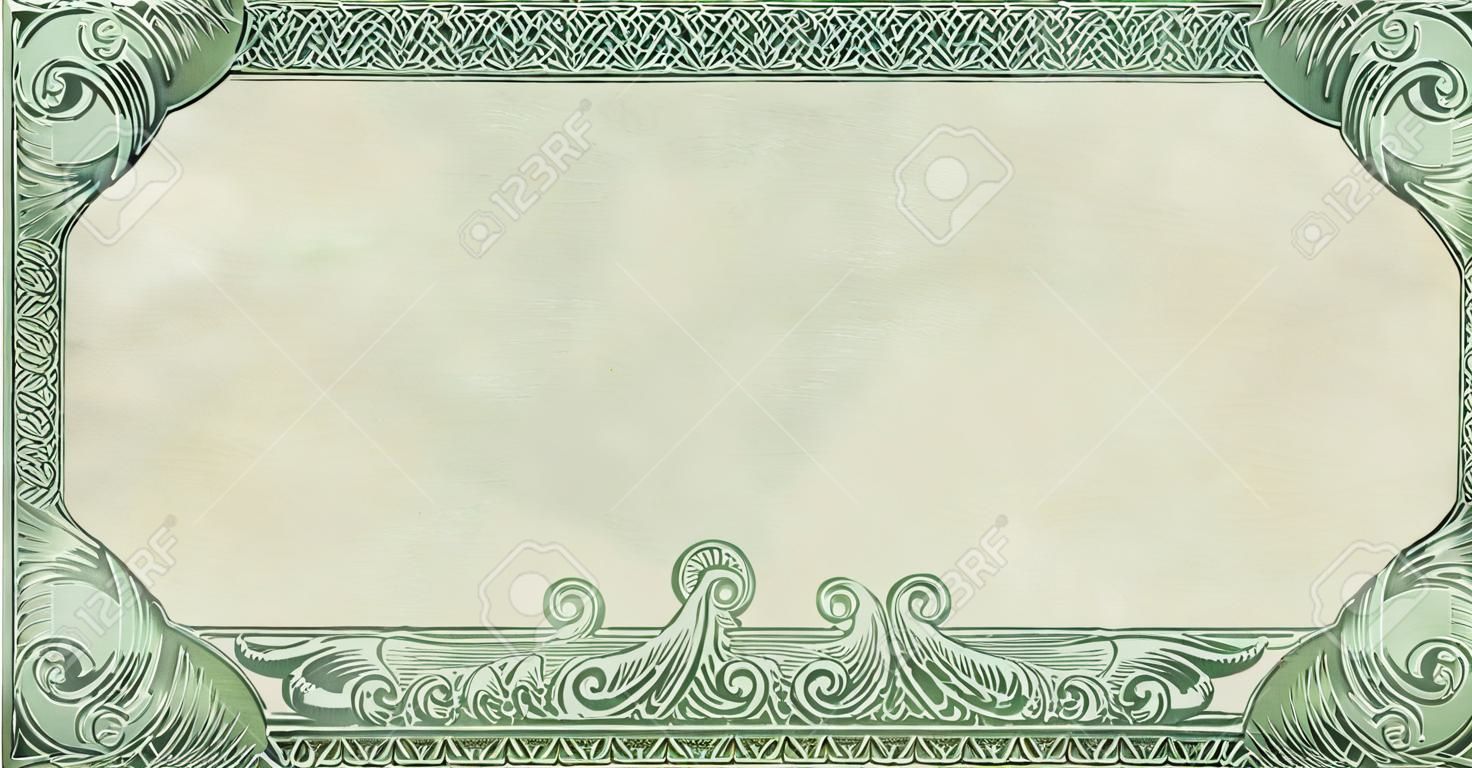 Money - U.S. dollar border with empty middle area
