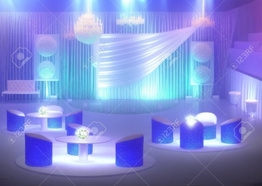 Celebration Hall for Party or Wedding with Stage.