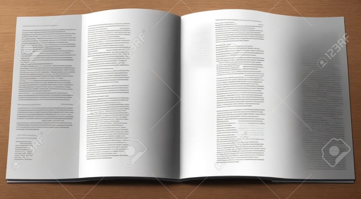 Open Magazine Template with blank Spread