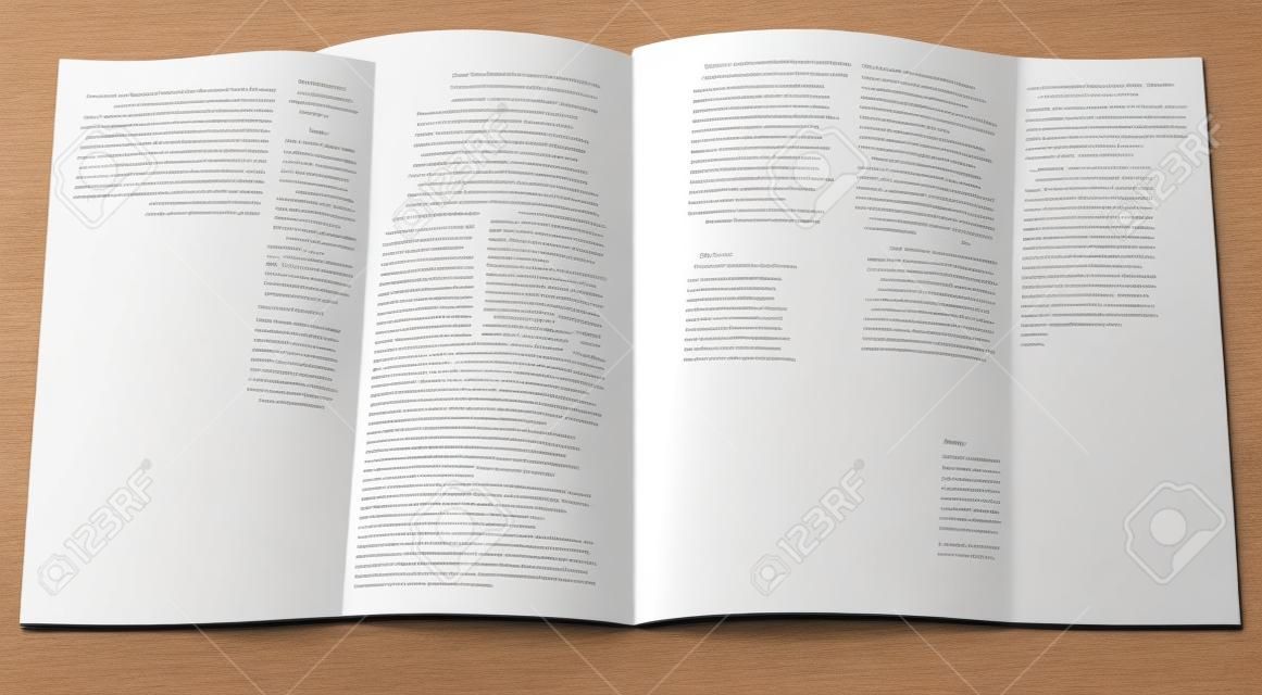Open Magazine Template with blank Spread