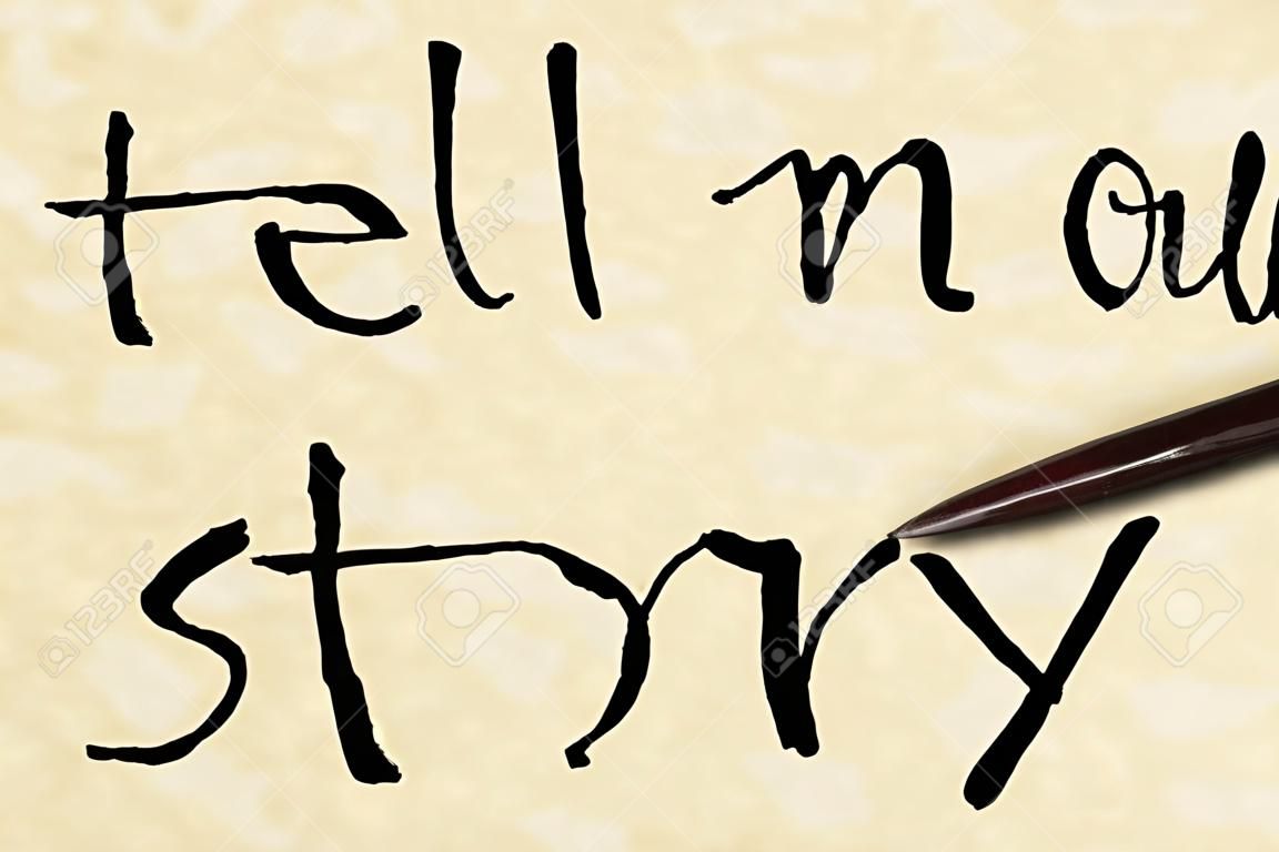 tell me your story text write on paper