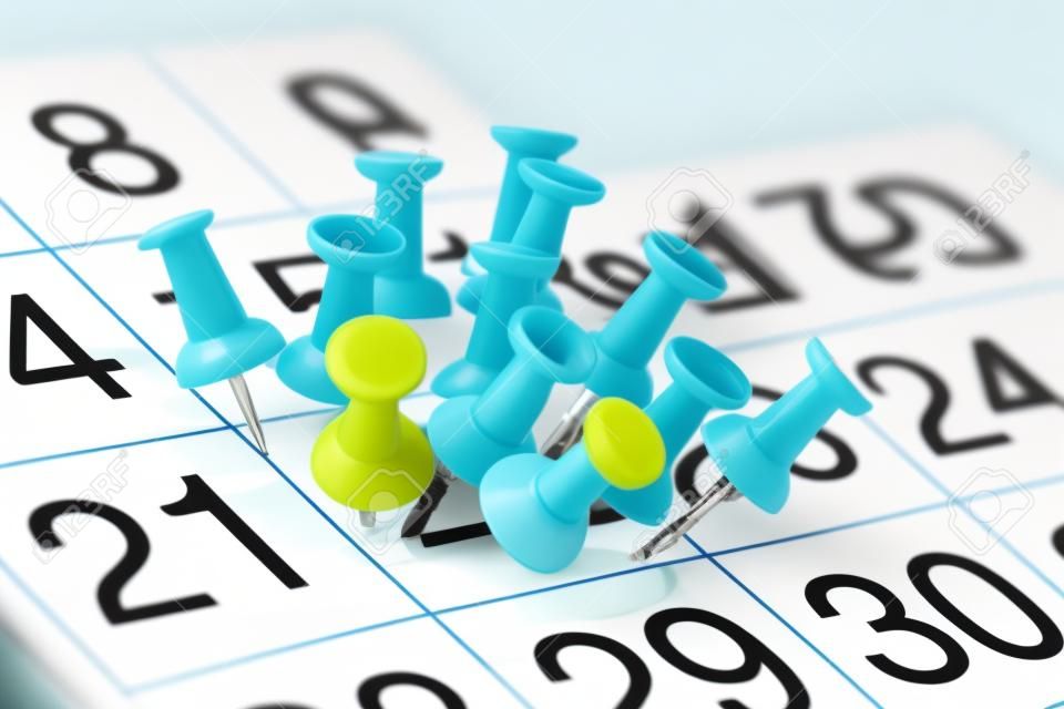 Important date or concept for busy day being overworked