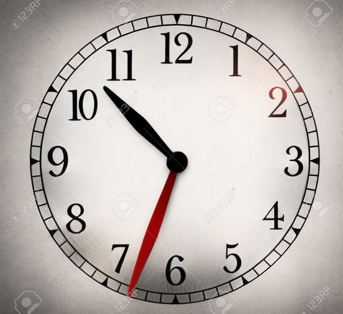 tarcza zegara i wskazówki na białym tle / Pusta tarcza zegara z godzinami, minutami i sekundami na białym tle. Po prostu ustaw swój własny czas