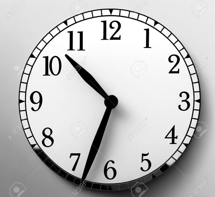 tarcza zegara i wskazówki na białym tle / Pusta tarcza zegara z godzinami, minutami i sekundami na białym tle. Po prostu ustaw swój własny czas
