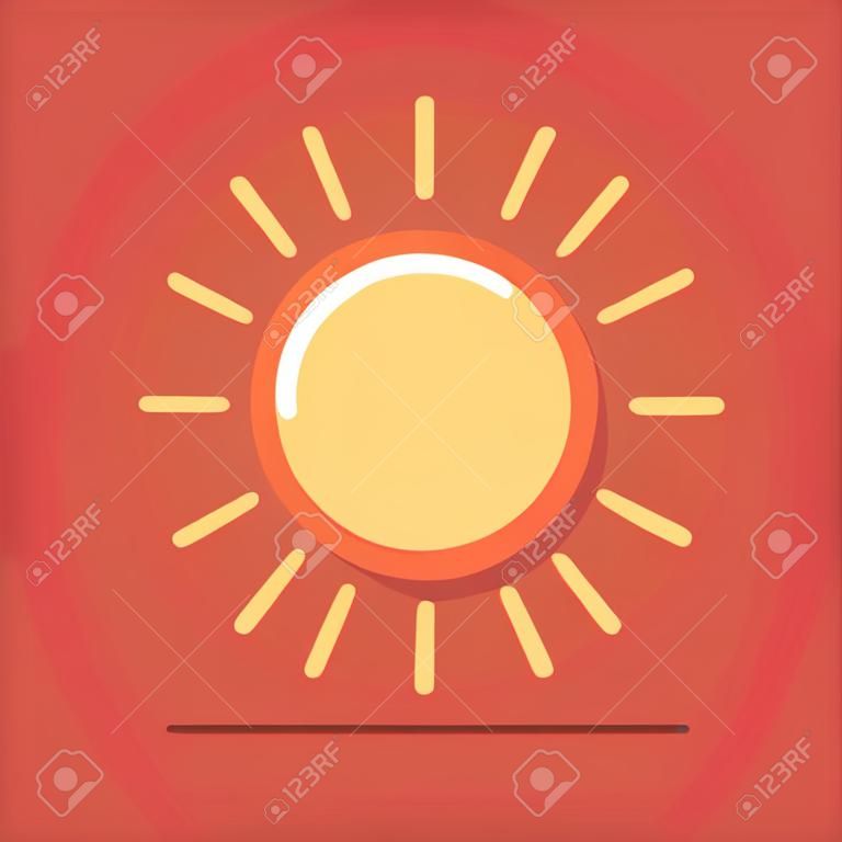 Icon sun in a flat style