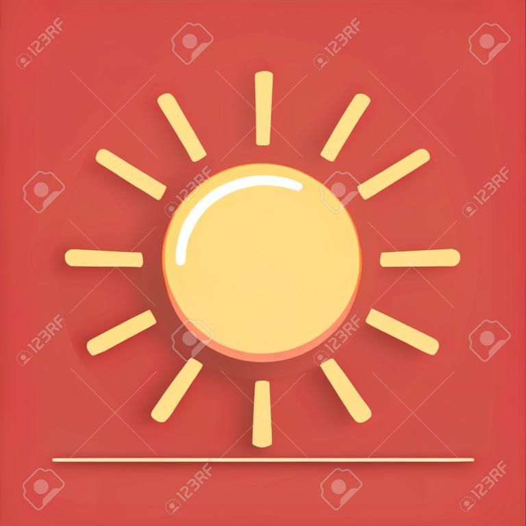 Icon sun in a flat style
