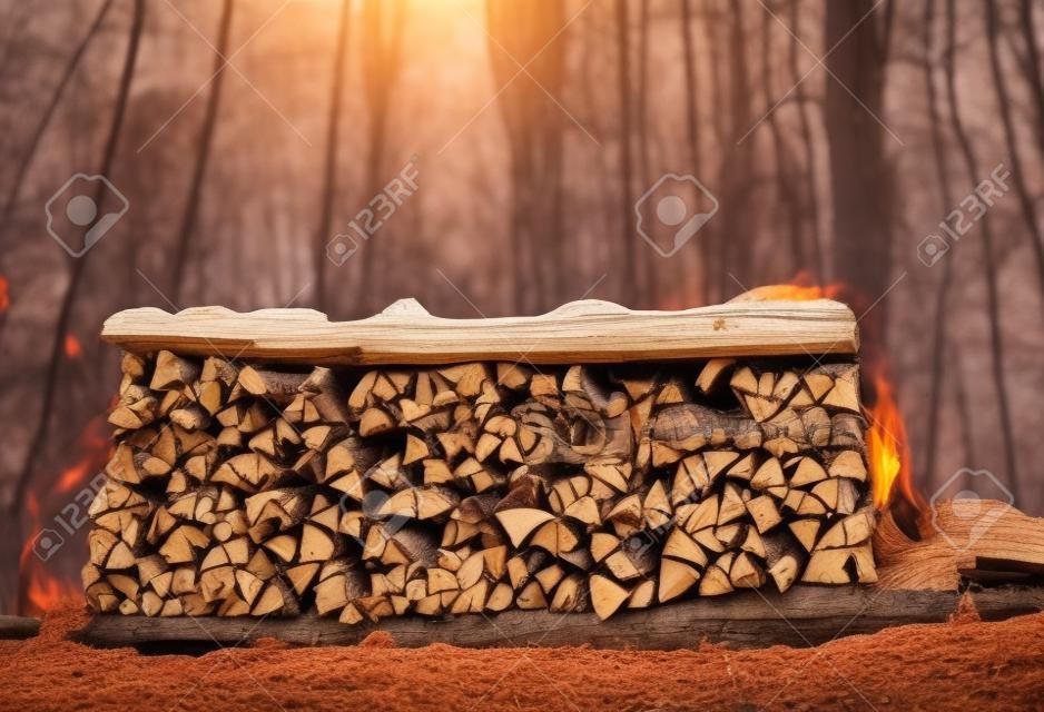 firewood at a farm - nice background