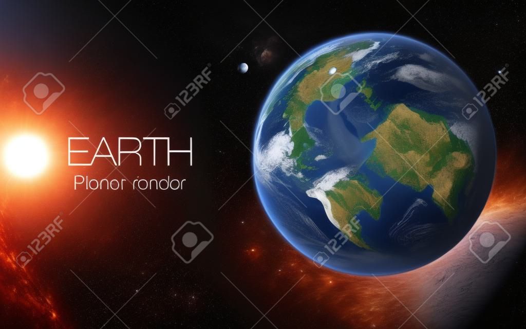 지구 - 고해상도 3D 이미지 태양계의 행성을 선물한다.