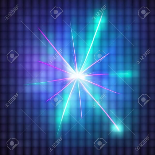 Vector glowing light bursts with sparkles on transparent background. Transparent gradient stars, lightning flare. Magic, bright, natural effects. Abstract texture for your design and business.