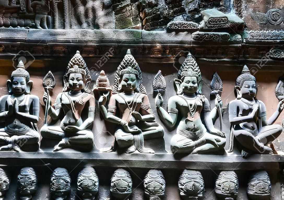 Bas Relief at Angkor Wat Temple, Siem Reap, Cambodia