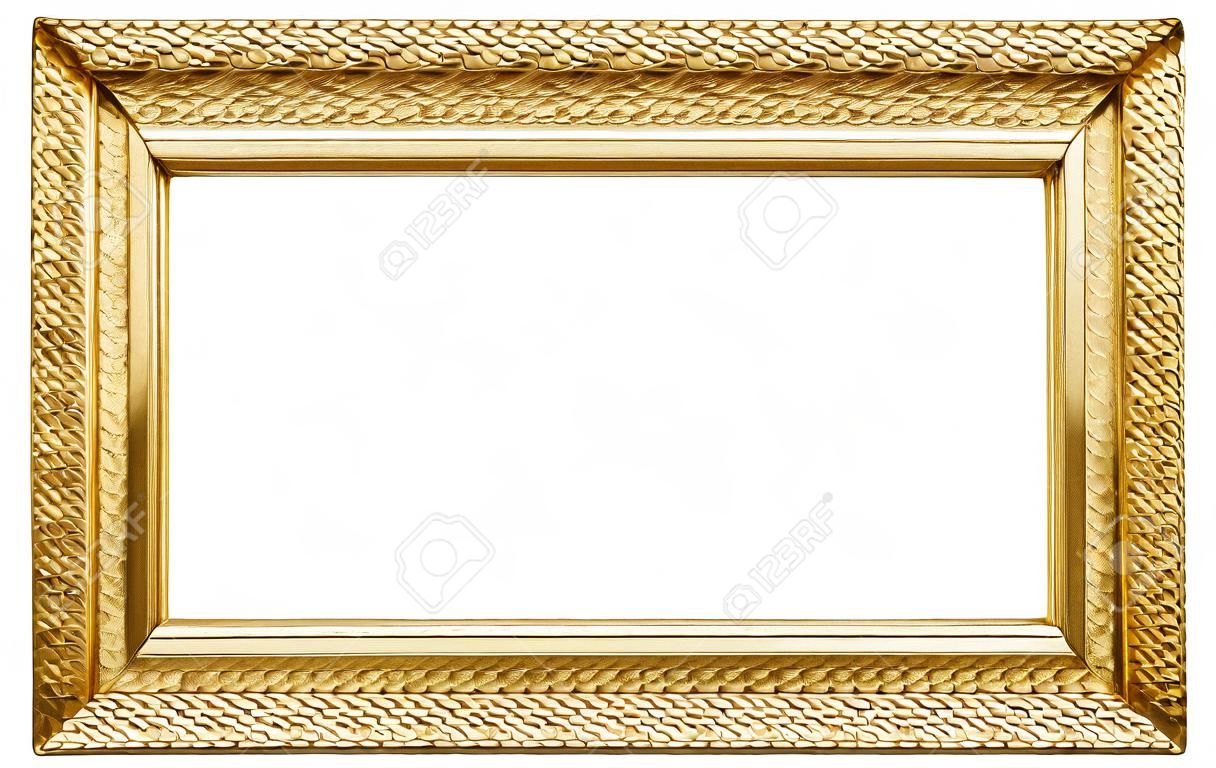 Gouden vintage frame geïsoleerd op witte achtergrond