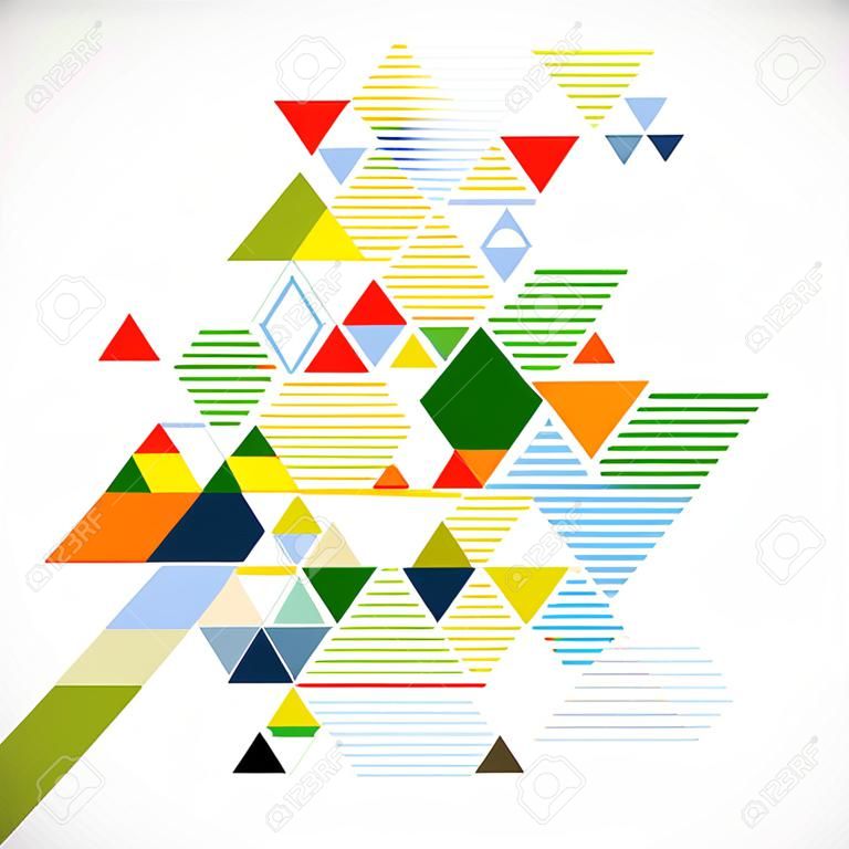 Astratto colorato e creativo sfondo geometrico, illustrazione vettoriale