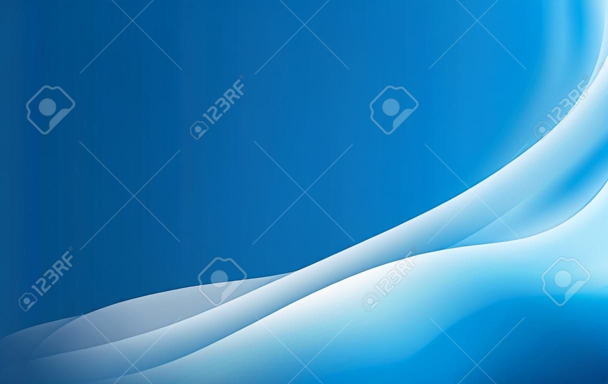 blauen Wellen Himmel abstrakter Pastellkurve Hintergrund Vektor-Illustration