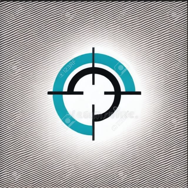 creative stylish target logo vector design concept illustration