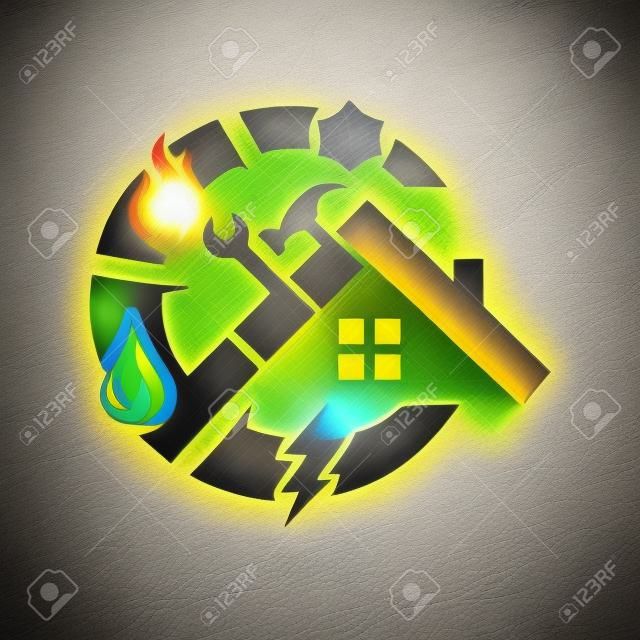 restoration home renovation logo design after disaster repair property maintenance
