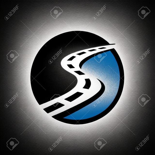 Transport-Straßenbau-Logo-Vektor-Design. Straßeninstandhaltung kreatives Zeichen pflastern