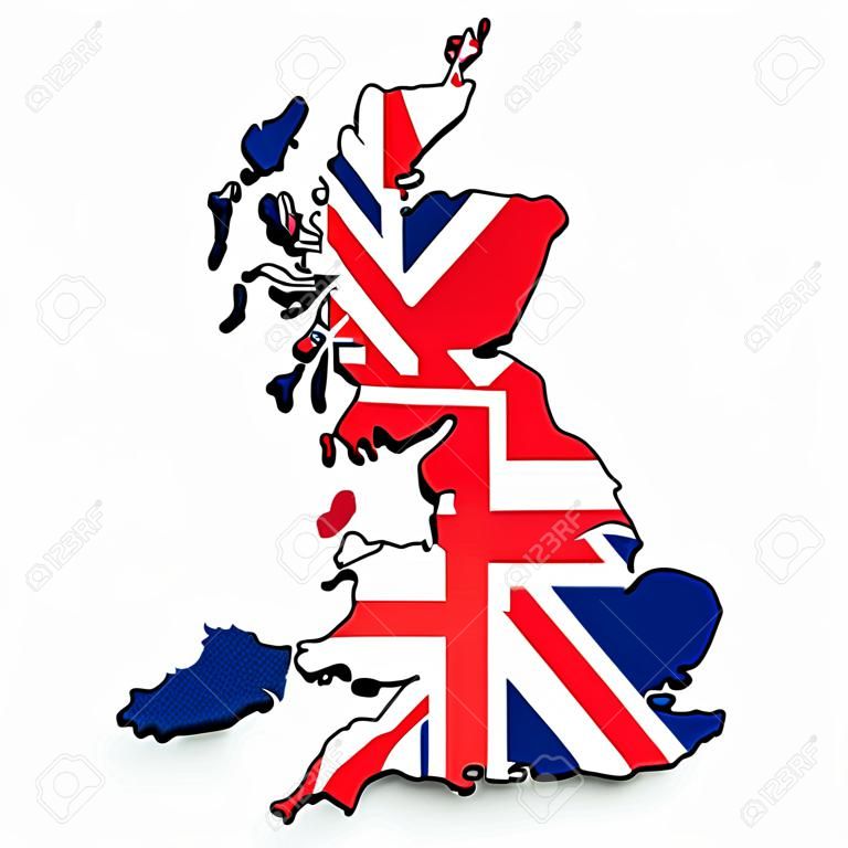 Юнион Джек Флаг Великобритании Карта