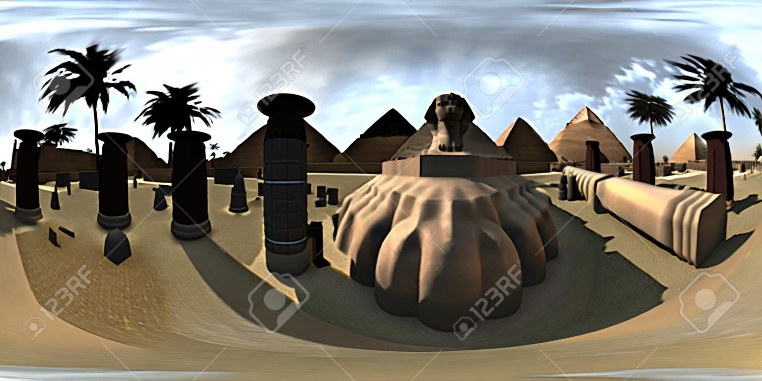 panorama de 360 ​​grados giza