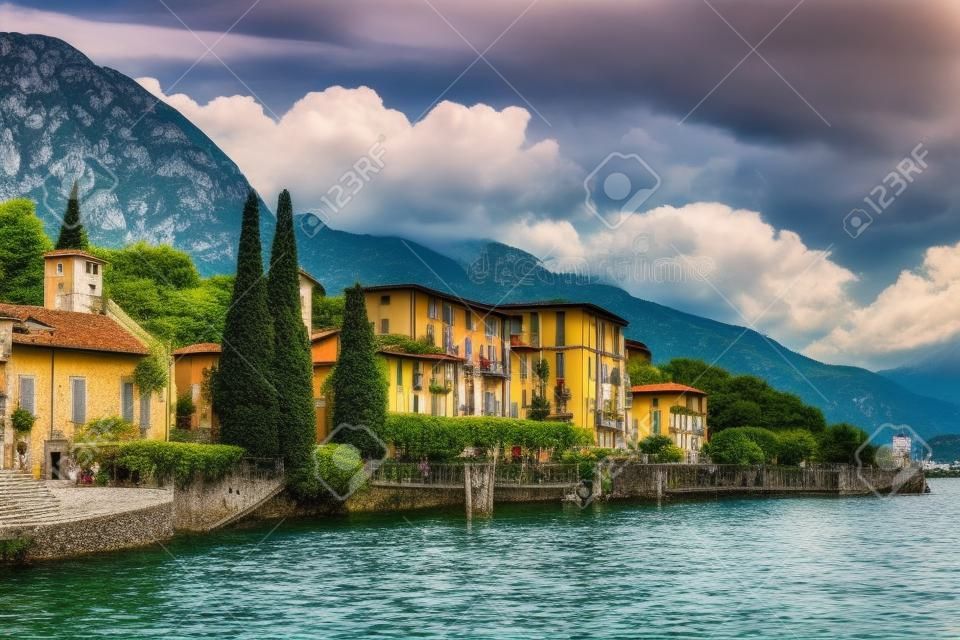 paisagem de Lago di Como, Cadenabbia. Itália