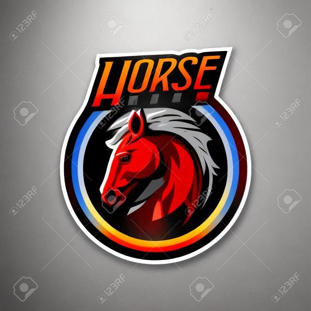Pferd maskottchen logo sport