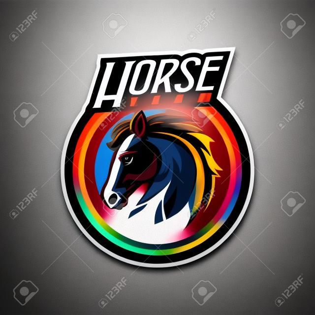 Pferd maskottchen logo sport