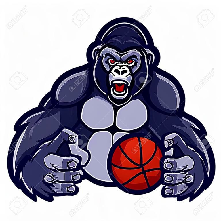 Gorilla-Basketball-Maskottchen