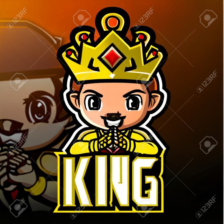 Diseño de logotipo de esport de mascota King