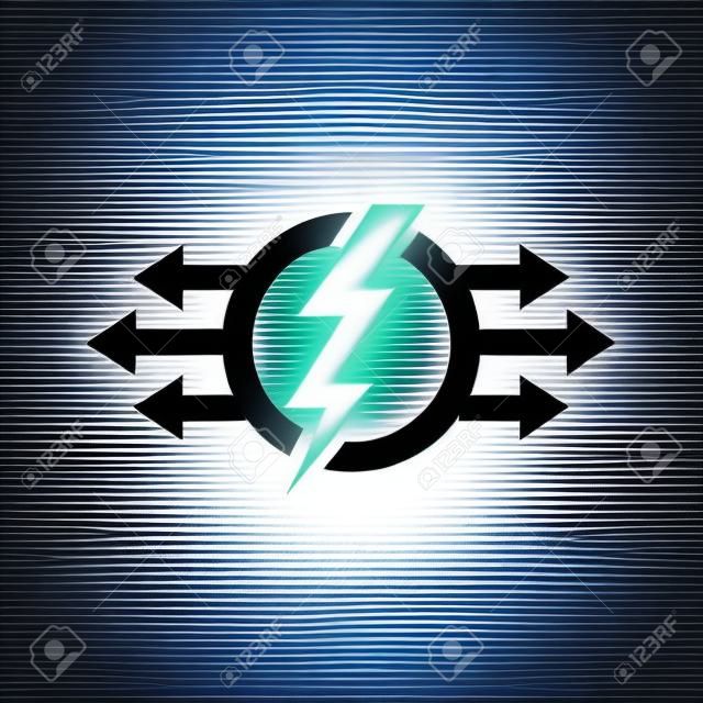 Electricity Power Icon Design Symbol Abstract