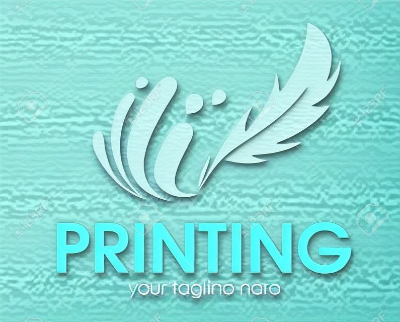 Digital print   design template. Typography modern sign. Polygraphy and print factory. Express press and photocopy studio.