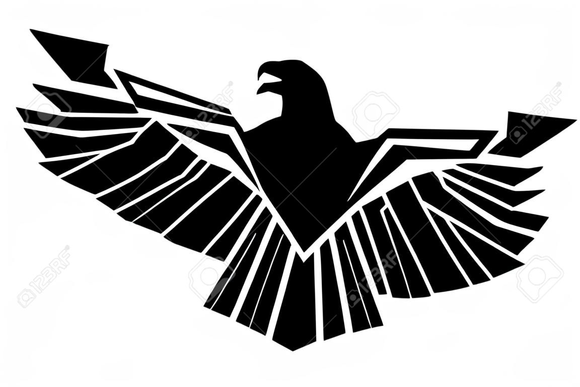 Czarny silhoutte Eagle symbol