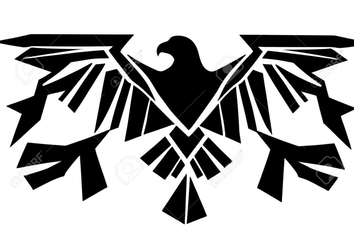 Черный Silhoutte орла Символ