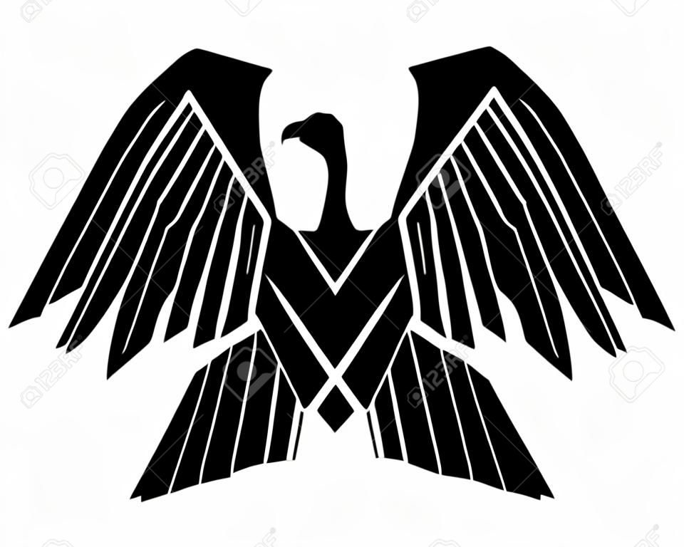 Fekete Silhoutte Of Eagle Symbol