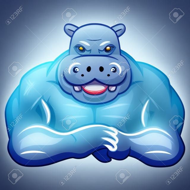 Hippo güçlü maskot
