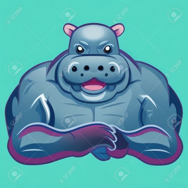 Hippo starke Maskottchen