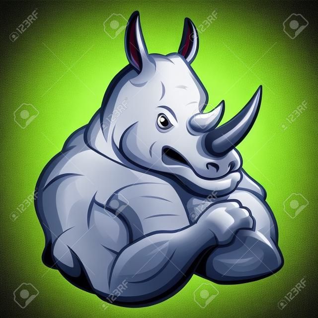 Rhino Erős Mascot