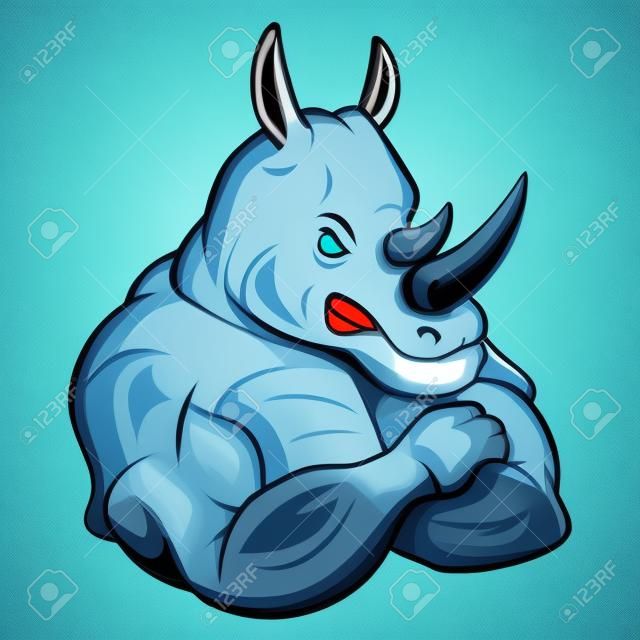 Rhino Sterke mascotte
