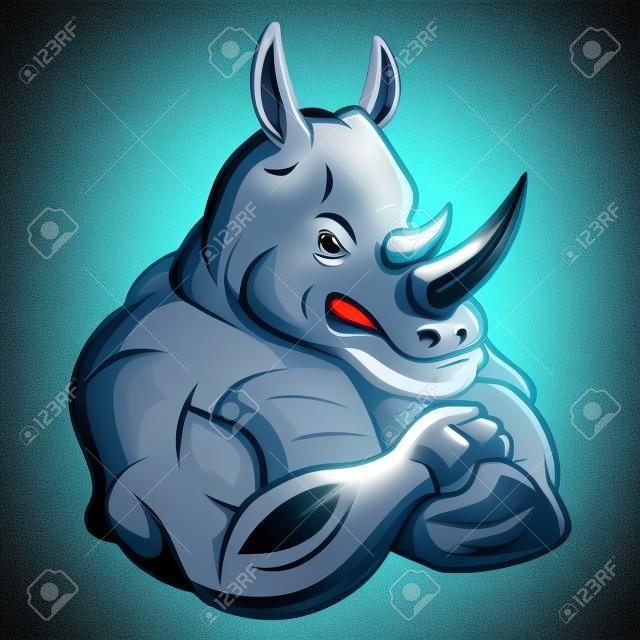 Rhino Erős Mascot