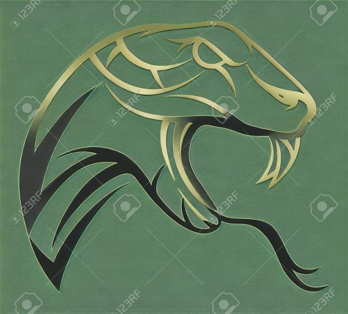 Ilustração de símbolo de cobra