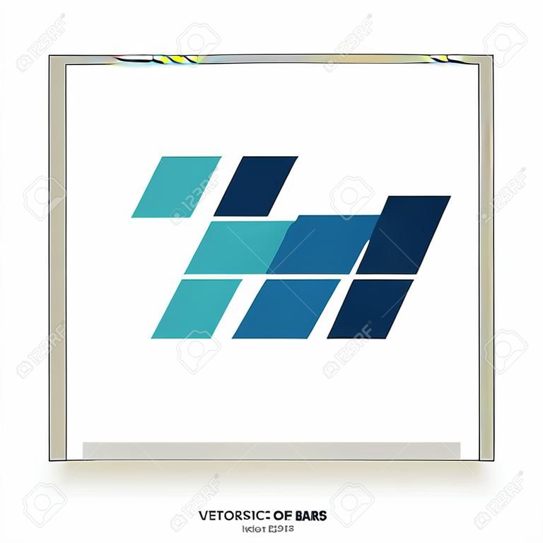 Abstract Bars Chart for Finance Vector Logo Template Illustration Design. Vector EPS 10.