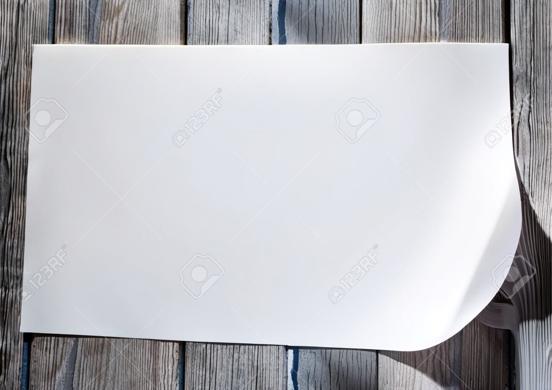 Blank sheet of paper as white background