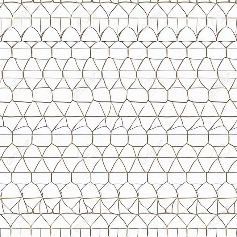 Motif de sol en mosaïque transparente. Carreaux de pierre de chaussée blanche. Texture méditerranéenne géométrique.